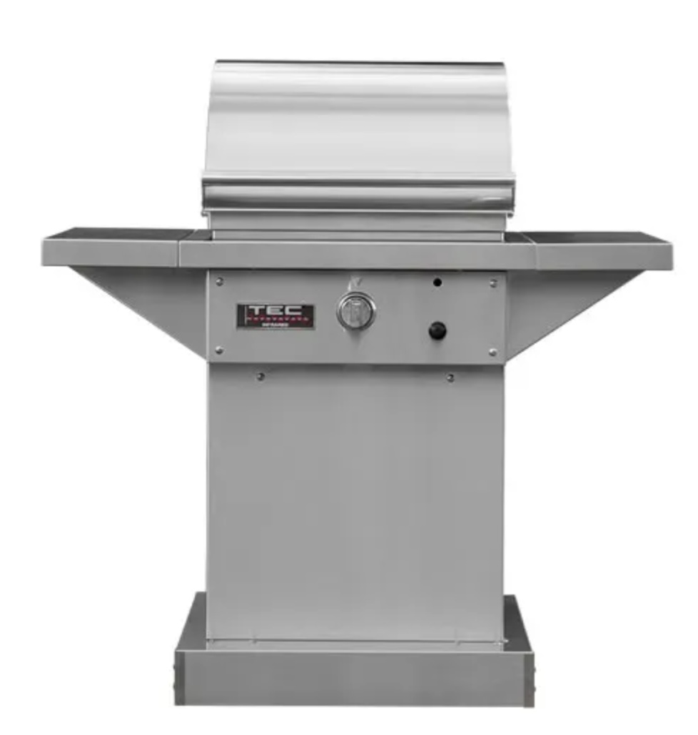 Natural gas outlet pedestal grill